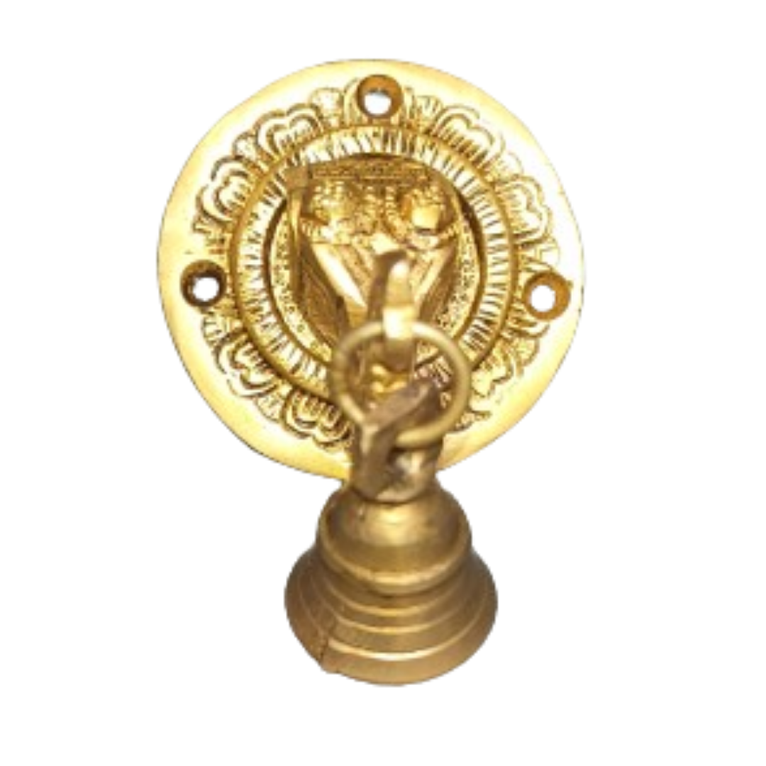 Brass Elephant Bell Wall Hanging Small